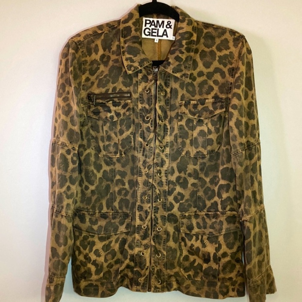 PAM & GELA Leopard Print Jacket